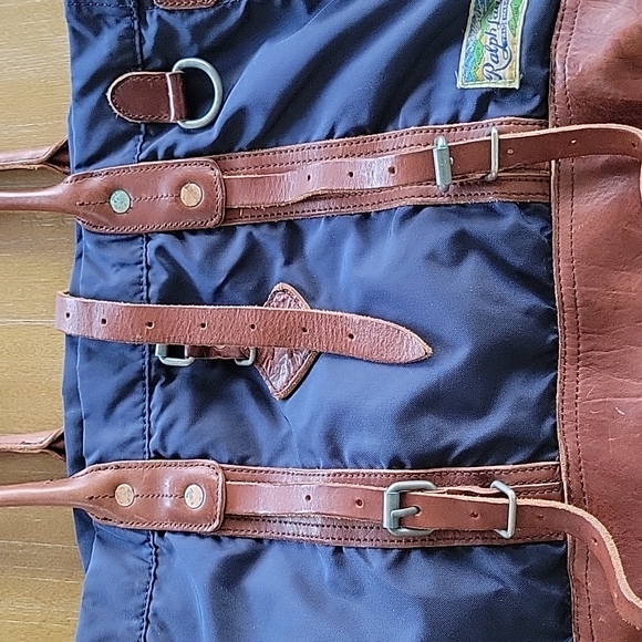 GORGEOUS  VINTAGE POLO RALPH LAUREN LARGE SHOULDER BAG - Picture 13 of 16